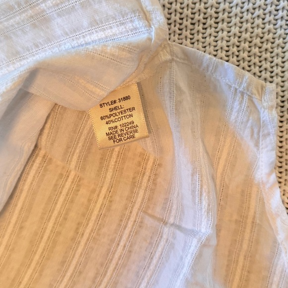 ANTHROPOLOGIE Under Skies Boho Embroidered White Women's Top w Tassels - Picture 10 of 13